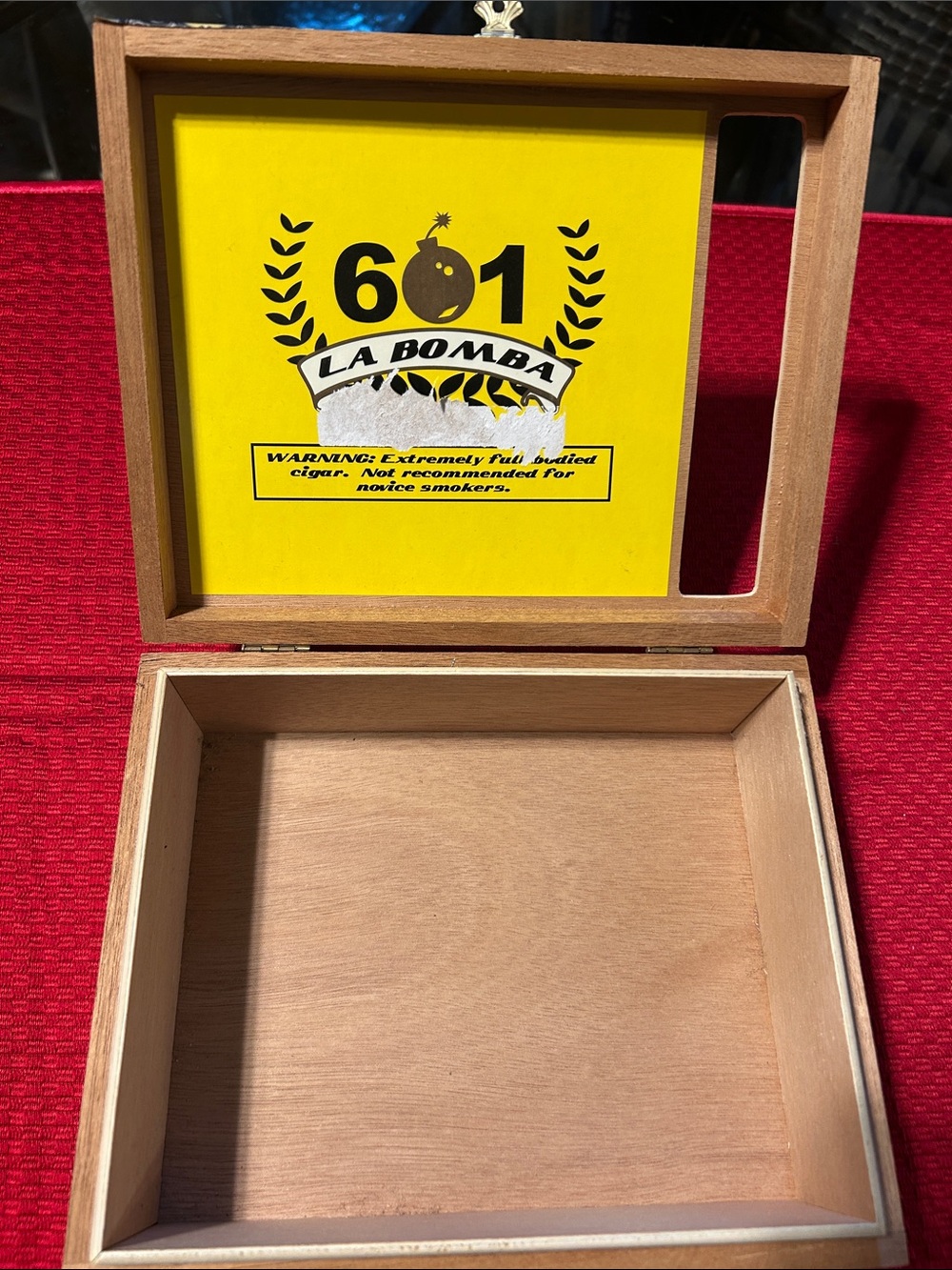 601 La Bomba Wooden Cigar Box - Yellow Logo